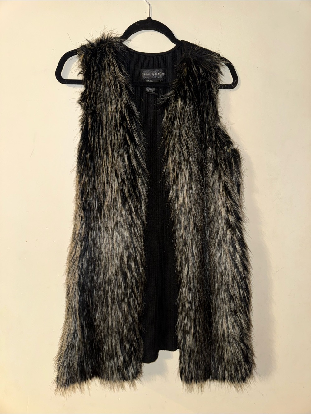 ‼️SALE‼️ Live a Little Faux Fur Open-Front Vest with back sweater